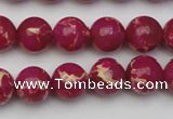 CDE2036 15.5 inches 10mm round dyed sea sediment jasper beads