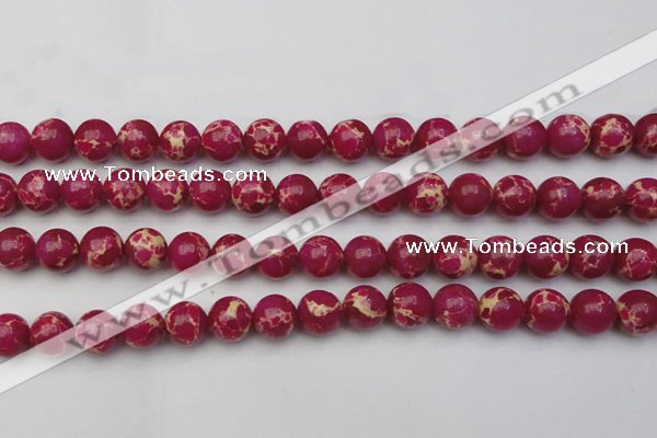 CDE2037 15.5 inches 12mm round dyed sea sediment jasper beads