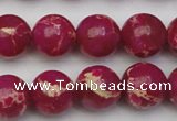 CDE2038 15.5 inches 14mm round dyed sea sediment jasper beads