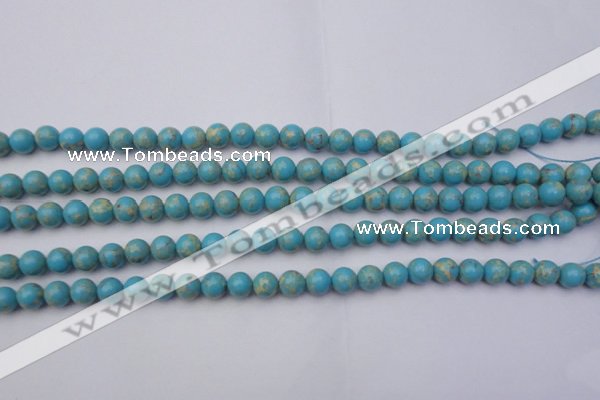 CDE2055 15.5 inches 4mm round dyed sea sediment jasper beads