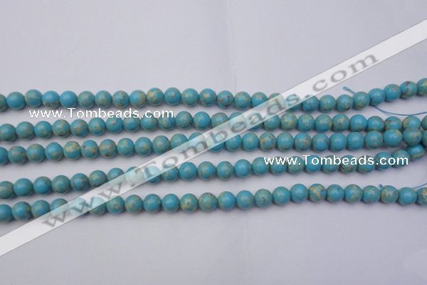 CDE2056 15.5 inches 6mm round dyed sea sediment jasper beads