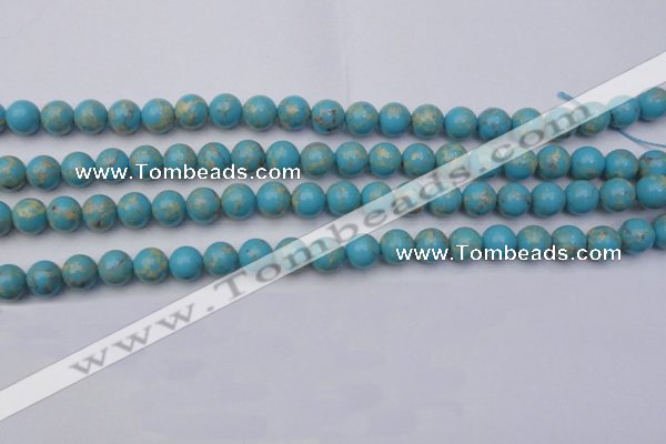 CDE2057 15.5 inches 8mm round dyed sea sediment jasper beads