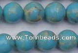 CDE2062 15.5 inches 18mm round dyed sea sediment jasper beads