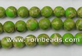 CDE2066 15.5 inches 4mm round dyed sea sediment jasper beads