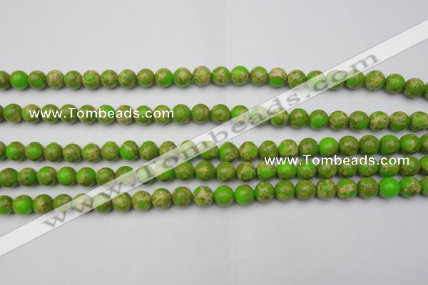 CDE2066 15.5 inches 4mm round dyed sea sediment jasper beads