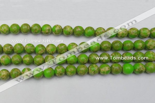 CDE2071 15.5 inches 14mm round dyed sea sediment jasper beads