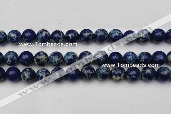 CDE2094 15.5 inches 16mm round dyed sea sediment jasper beads