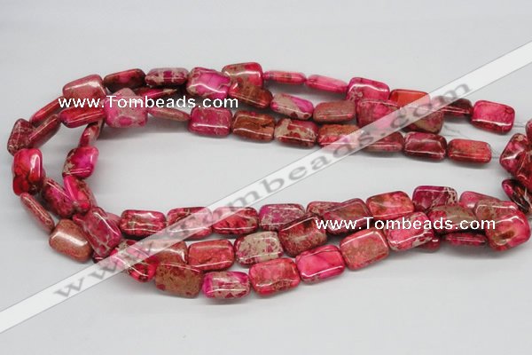 CDE21 15.5 inches 13*18mm rectangle dyed sea sediment jasper beads