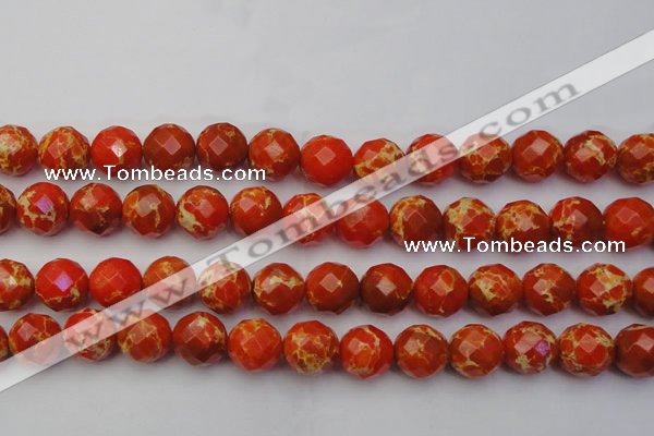 CDE2107 15.5 inches 20mm faceted round dyed sea sediment jasper beads