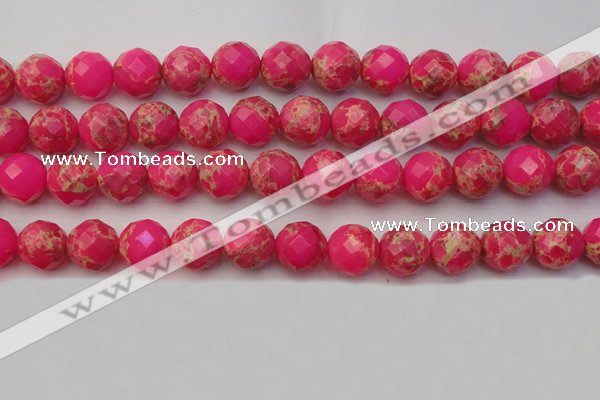 CDE2117 15.5 inches 20mm faceted round dyed sea sediment jasper beads