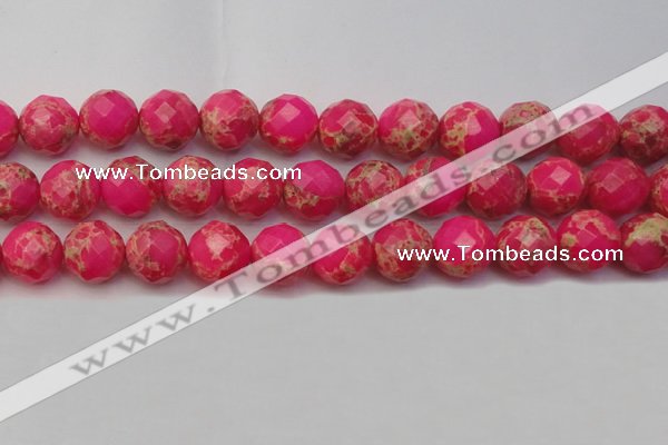 CDE2118 15.5 inches 22mm faceted round dyed sea sediment jasper beads