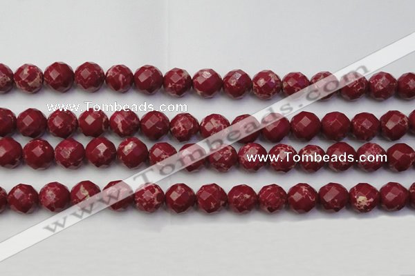 CDE2136 15.5 inches 18mm faceted round dyed sea sediment jasper beads