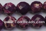 CDE2148 15.5 inches 22mm faceted round dyed sea sediment jasper beads