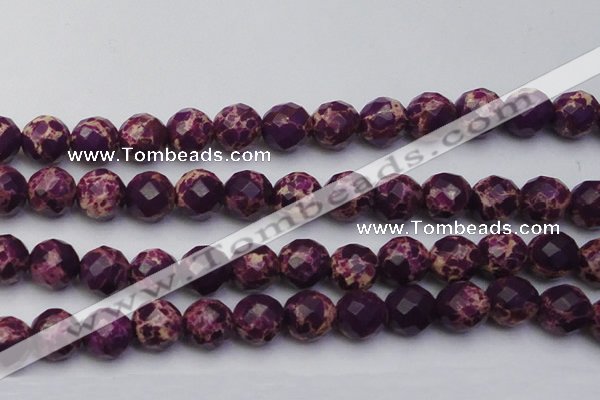 CDE2149 15.5 inches 24mm faceted round dyed sea sediment jasper beads