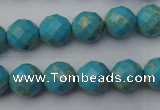 CDE2151 15.5 inches 8mm faceted round dyed sea sediment jasper beads