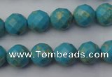 CDE2151 15.5 inches 8mm faceted round dyed sea sediment jasper beads