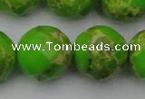 CDE2189 15.5 inches 24mm faceted round dyed sea sediment jasper beads
