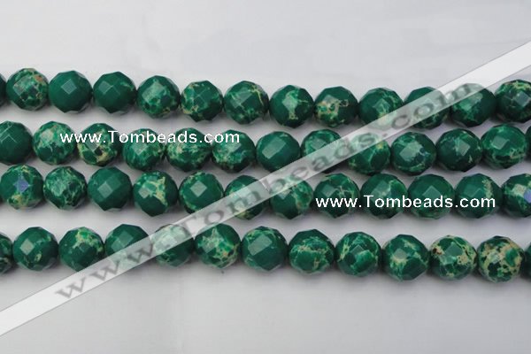 CDE2207 15.5 inches 20mm faceted round dyed sea sediment jasper beads