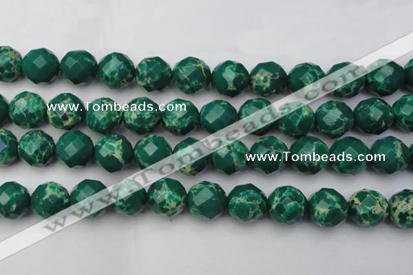 CDE2208 15.5 inches 22mm faceted round dyed sea sediment jasper beads