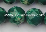 CDE2209 15.5 inches 24mm faceted round dyed sea sediment jasper beads