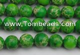 CDE2220 15.5 inches 4mm round dyed sea sediment jasper beads