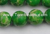 CDE2226 15.5 inches 16mm round dyed sea sediment jasper beads