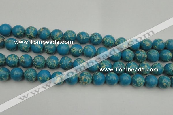 CDE2236 15.5 inches 14mm round dyed sea sediment jasper beads