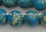 CDE2238 15.5 inches 18mm round dyed sea sediment jasper beads