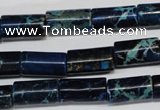 CDE228 15.5 inches 8*16mm tube dyed sea sediment jasper beads