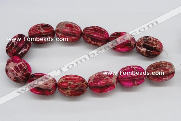 CDE23 15.5 inches 15*20mm star fruit shaped dyed sea sediment jasper beads