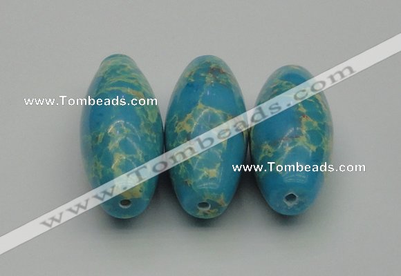 CDE2301 16*38mm rice sea sediment jasper beads wholesale