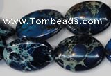 CDE236 15.5 inches 18*25mm oval dyed sea sediment jasper beads