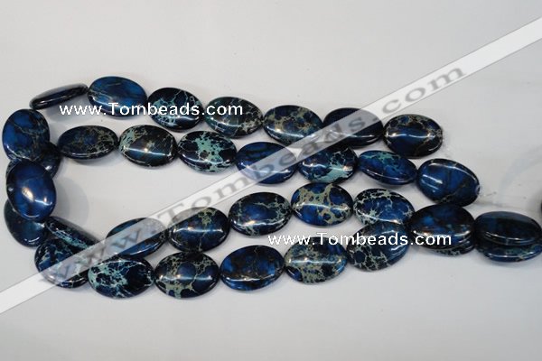 CDE236 15.5 inches 18*25mm oval dyed sea sediment jasper beads