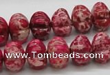 CDE24 15.5 inches 10*14mm pumpkin dyed sea sediment jasper beads