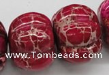 CDE25 15.5 inches 26*35mm pumpkin dyed sea sediment jasper beads