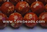 CDE2501 15.5 inches 16mm faceted round dyed sea sediment jasper beads