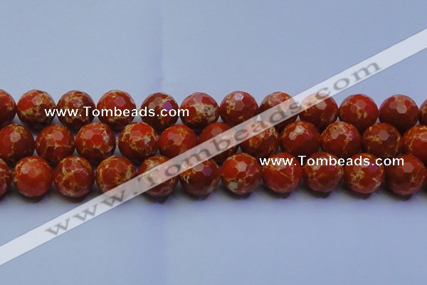 CDE2503 15.5 inches 20mm faceted round dyed sea sediment jasper beads