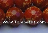 CDE2504 15.5 inches 22mm faceted round dyed sea sediment jasper beads