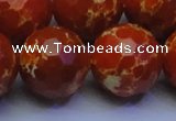 CDE2505 15.5 inches 24mm faceted round dyed sea sediment jasper beads