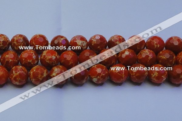 CDE2505 15.5 inches 24mm faceted round dyed sea sediment jasper beads