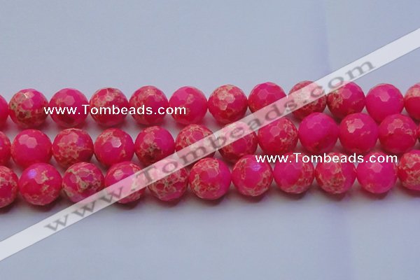 CDE2511 15.5 inches 22mm faceted round dyed sea sediment jasper beads