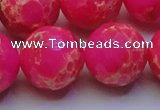 CDE2512 15.5 inches 24mm faceted round dyed sea sediment jasper beads