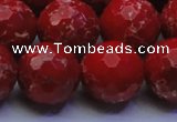 CDE2517 15.5 inches 20mm faceted round dyed sea sediment jasper beads