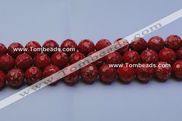 CDE2518 15.5 inches 22mm faceted round dyed sea sediment jasper beads