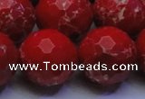 CDE2519 15.5 inches 24mm faceted round dyed sea sediment jasper beads