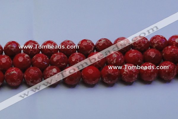 CDE2519 15.5 inches 24mm faceted round dyed sea sediment jasper beads