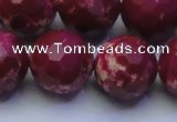 CDE2524 15.5 inches 20mm faceted round dyed sea sediment jasper beads