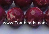 CDE2525 15.5 inches 22mm faceted round dyed sea sediment jasper beads