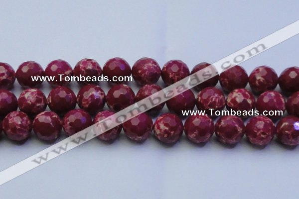 CDE2525 15.5 inches 22mm faceted round dyed sea sediment jasper beads