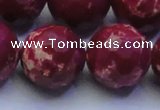 CDE2526 15.5 inches 24mm faceted round dyed sea sediment jasper beads